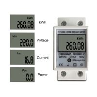 Yingke เครื่องวัด80a Din แบบเฟสเดียวใช้สองสาย Lcd ไฟแสดงผลแบบดิจิตอล220V 230V 50Hz/60Hz