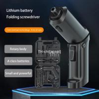 Professional Power Tools 2023 New High-end Lithium Battery Screwdriver Rechargeable Multi-function Folding Electric Screwdriver （สต็อกสำเร็จรูป） agapi