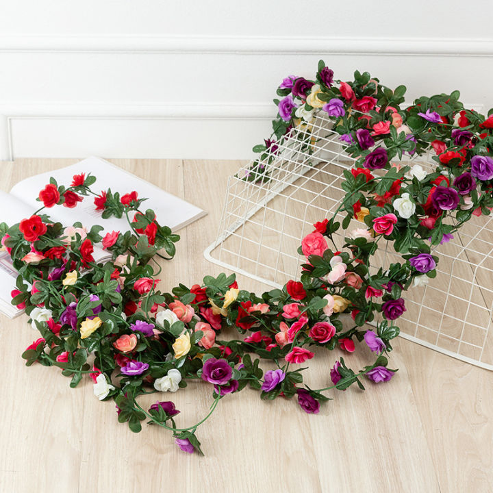 2-5เมตรประดิษฐ์ดอกไม้-peony-ivy-งานแต่งงานตกแต่งพวงหรีดผ้าไหม-leaf-ตกแต่งบ้านแขวนตกแต่ง