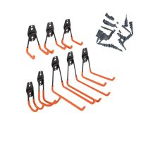 8 Pcs Garage Storage Utility Double Hooks for Garden Garage Tools Organization-Wall Mount Hanging Hooks Tool Organizer Double Hooks for Power Tools