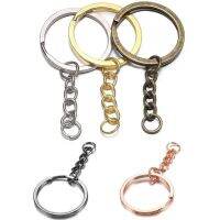 【LZ】♟❈❄  Longo Rodada Split Keyrings Chaveiro Anel Jóias DIY Fazendo Acessórios Pingente 28mm 5Pcs