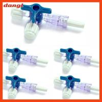 DANGL 5Pcs โปร่งใสโปร่งใส Luer stopcocks 3ทาง กับการเชื่อมต่อ Luer แบบพกพาได้ วาล์วห้องปฏิบัติการใช้แล้วทิ้ง สำหรับโครงการโรงเรียน