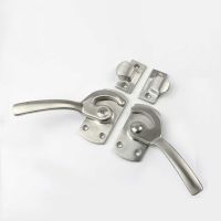 Stainless Steel Steel Oven Door Lock  Cabinet Sealing Handle Sealing Pressing Handle Painting Mechanical Flat Pressure Lock Door Hardware Locks