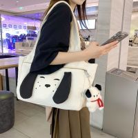 Cute Cartoon Puppy Bag For Women 2023 New Japanese Style All-Matching Casual Hand Shoulder Bag Large Capacity Totes