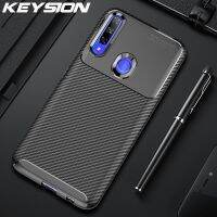 【Shell set] KEYSION เคสกันกระแทกสำหรับ Huawei Honor 9X รุ่นทั่วโลกคาร์บอนไฟเบอร์เต็มป้องกันปกหลังโทรศัพท์สำหรับ Honor 9X พรีเมี่ยม