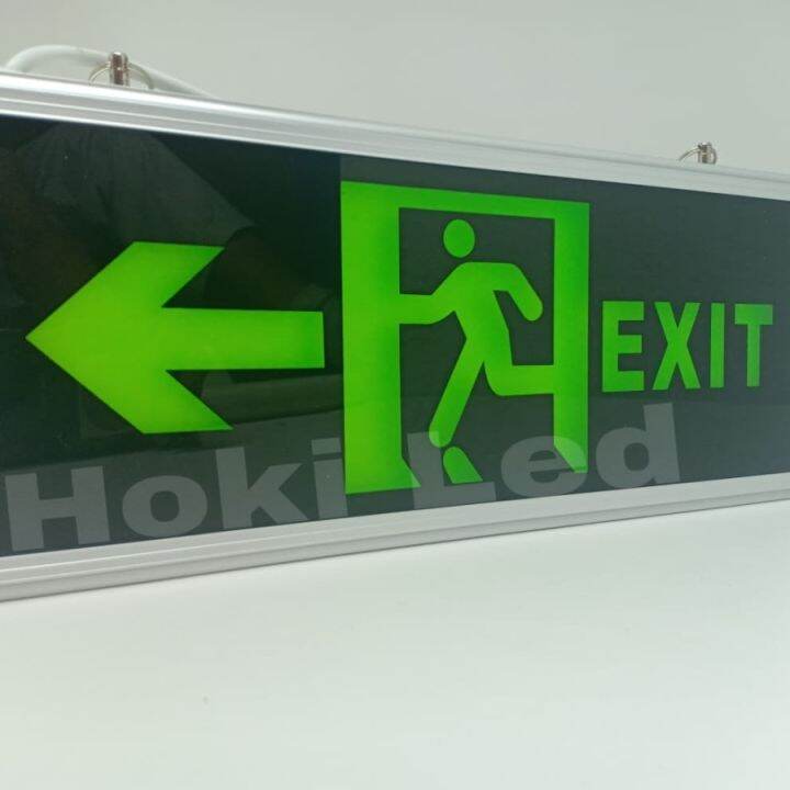 Lampu EXIT LED Lampu Petunjuk Darurat Emergency EXIT Lamp 2 sisi