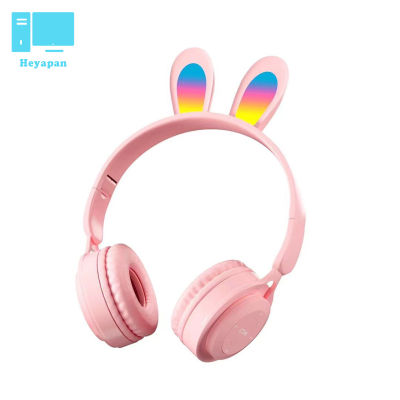ของขวัญสำหรับเด็กผู้หญิงหูฟังสำหรับฟังเพลงดีไซน์หูกระต่ายไร้สาย Y08r ดีไซน์หูฟังที่รองรับบลูทูธแบบสัมผัส