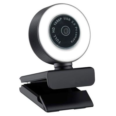 【❂Hot On Sale❂】 jhwvulk สตรีมมิ่งเว็บแคม1080P มืออาชีพสำหรับการสตรีม Webcam เว็บแคมแหวนแบบปรับขนาดได้แสง/ออโต้โฟกัสเร็วปลั๊กแอนด์เพลย์กล้องเว็บแคม