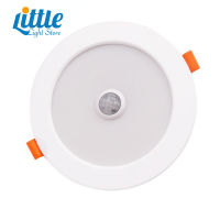 ไฟดาวน์ไลท์ LED เซ็นเซอร์ตรวจจับการเคลื่อนไหว PIR 3W 5W 9W 18W โคมสปอตไลท์แบบเหนี่ยวนำโคมไฟแผง Led กลม220V