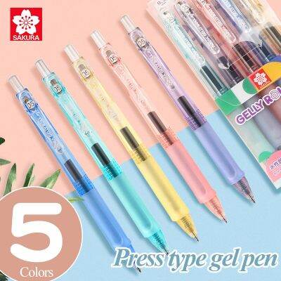 SAKURA NX Moving Color Press Type Gel Pen Set Rubber Waterproof Multicolor Selection Writing Smooth School Office Art Supplies