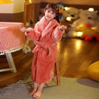 ULKNN Winter Kids Sleepwear Robe 2021 Flannel Warm Childrens Bathrobe For Girls 2-14 Years Teenagers Pajamas For Boys