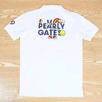 2023 NEWPEARLY GATES กอล์ฟแขนสั้นผู้ชายเสื้อโปโล2023ใหม่ปกเย็บปักถักร้อยโจ๊กชุดลำลอง OGOLF กีฬาระบายอากาศเสื้อยืด