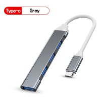 USB 4พอร์ต3.0ฮับความเร็วสูง Type C ตัวแยกฮับหลายพอร์ทฮับ USB 5Gbps สำหรับคอมพิวเตอร์พีซีอุปกรณ์เสริม4 USB 3.0 2.0พอร์ต