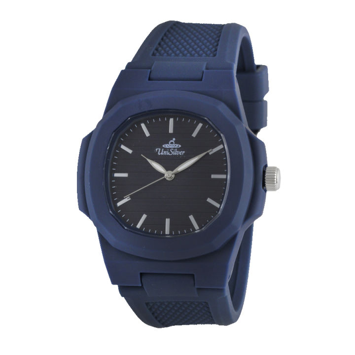 UniSilver TIME Unisex Navy Blue Analog Rubber Watch KW4755-1003 | Lazada PH