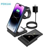 ZZOOI 3 In 1 Foldable Wireless Charger For iPhone 11 12 13 14 Pro Max XS X 8 Apple iWatch 8 Airpods Pro 15W Fast Charging Dock Station