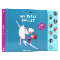My first music book my first ball Swan Lake Nutcracker touch sound book paper board book French independent brand auzou English original picture book