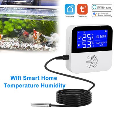 Tuya Wifi Temperature Humidity Sensor Smart Safety Home Indoor Outdoor Hygrometer Monitoring Detector For Plants Aquarium Winery Electrical Trade Tool