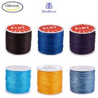 Ready Stock 0.5mm 106m Round Waxed Polyester Cord Thread Beading String Spool for Jewelry Making