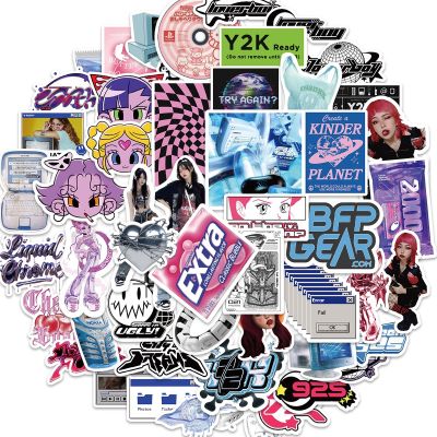 【LZ】✑  10/30/53pcs Anime Vintage Dos Desenhos Animados Egirl Y2K Charme Adesivos Estética 2000s para Bagagem Scrapbooking Laptop Adesivo Do Telefone Decalque