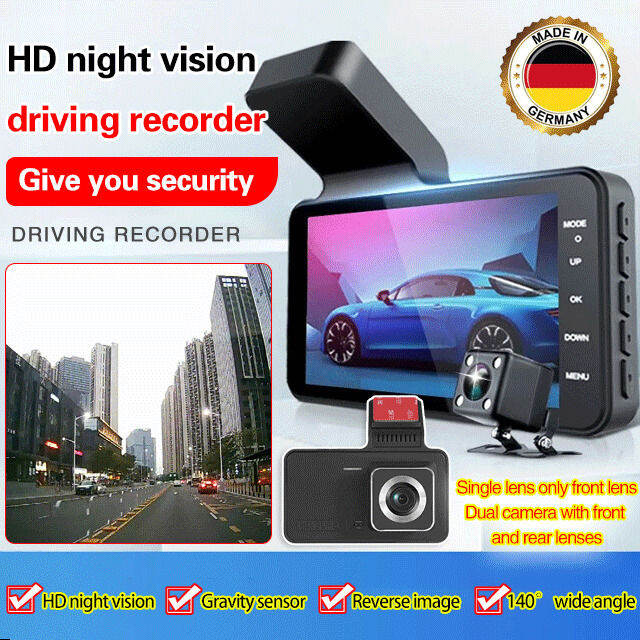ECOOL HD night vision driving recorder Dual lens hidden car recorder