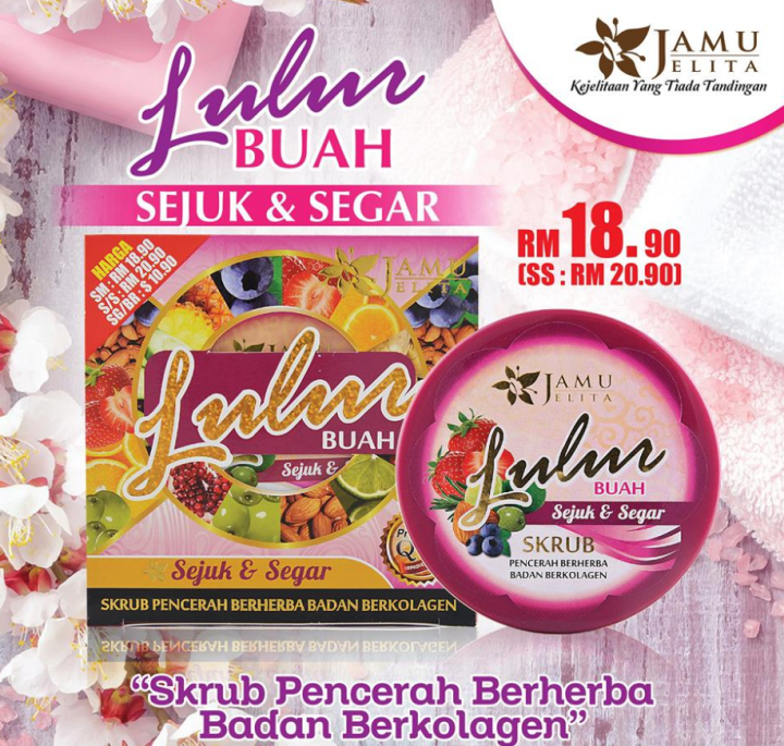 JAMU JELITA LULUR BUAH ( 200G ) body scrub | Lazada