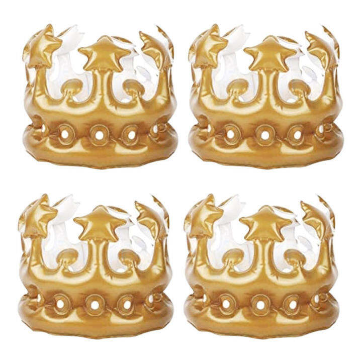 Blow Up Crown 4PCS King Crown Birthday Crowns Crowns For Princess Party
