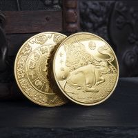 【CW】 2021 Chinese Coin Ox New Year Gold Plated Commemorative Collection Crafts