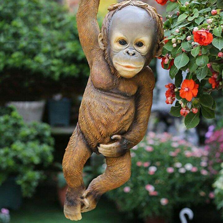 monkey-statue-garden-decoration-small-monkey-resin-pendant-outdoor-decorations-resin-crafts-good-sculpture-sling-chimpanzee