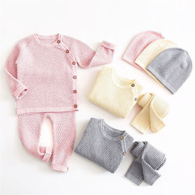 Baby Girl Clothes Sets Spring Autumn Newborn Baby Girl Clothing Christmas Tops + Pant Outfits Baby Knit Sweater Baby Pajamas