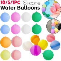 10PCS Reusable Self Sealing Water Bomb Balloons Silicone Water Balloon Quick Fill Summer Splash Ball Beach Game Pool Water Toys Balloons