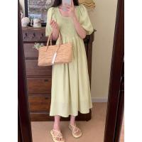 ∋¤ uuop พร้อม่ง(7805)✨??uo dress ชุดเดรยาวแต่งแขนตุ๊กตา มี2ี