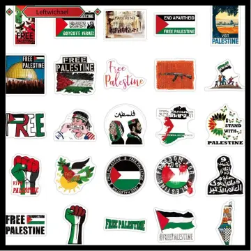 New 50Pcs Free Palestine Sticker Vinyl Decal Stickers Laptop Waterproof  Phone