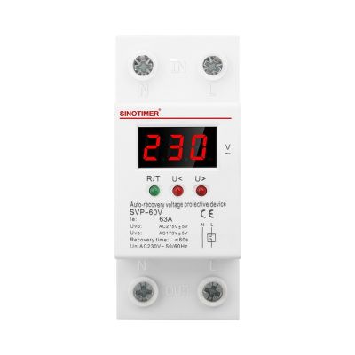 SINOTIMER SVP-60V Auto-Recovery Voltage Protective Device Single Phase Self-Resetting Voltage Protection Meter