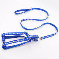 Hot Nylon Dog Puppy Cat สายรัดปรับได้พร้อมสายจูง7สีให้เลือกของเล่น Leash Chain Collars Interactive Toy