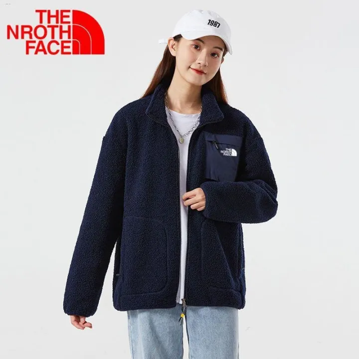 north-face-north-แจ็คเก็ตขนแกะกลางแจ้งพื้นผิว-tnf-ชายและหญิงคู่รุ่นฤดูใบไม้ร่วงและฤดูหนาวตุ๊กตาขนแกะเสื้อแจ็คเก็ตคาร์ดิแกนกันหนาวผ้าฟลีซ