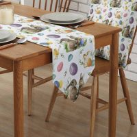 Spring Easter Egg Rabbit Table Runner Luxury Wedding Decor Tablecloth Holiday Kitchen Dinning Table Decor Placemat