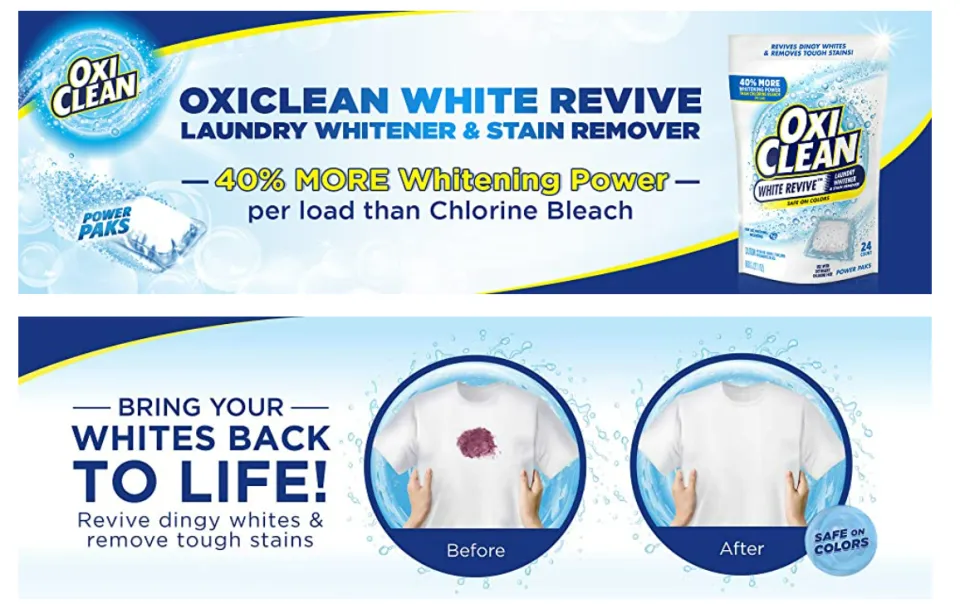 OxiClean White Revive Laundry Whitener & Stain Remover Power Paks