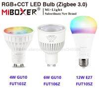 Miboxer AC 110โวลต์220โวลต์ ZigBee 3.0 FUT105Z E27 12วัตต์ FUT103Z 4วัตต์ FUT106Z 6วัตต์ Gu 10 rgbcct WiFi หลอดไฟ LED โคมไฟ APP Amazon การควบคุมเสียง