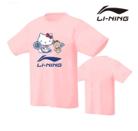 สำหรับทั้งหญิงและชายวิ่ง Li Ning แห้งเร็วเสื้อแบดมินตันระบายอากาศได้ดีสำหรับฤดูร้อนปี2023เจอร์ซีแข่งขันใส่เล่นกีฬาดูดซับเหงื่อได้ใส่สบาย