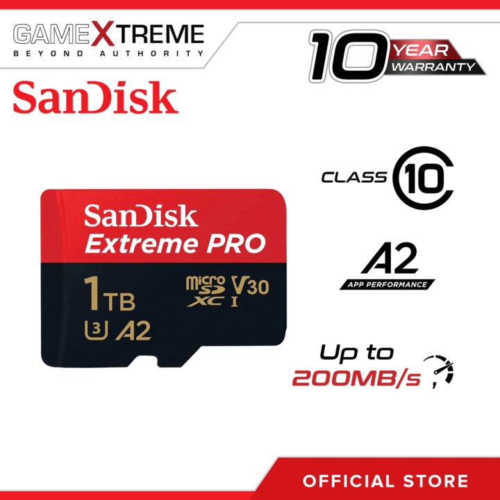 SanDisk Extreme PRO Series 1TB MicroSD Card with Adapter A2 UHS I