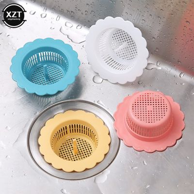 Sink Drain Strainer Hair Catchers Bathtub Floor Filter Flower Shape with Cylindrical Handle Hole Filter for Bathroom / Kitchen  by Hs2023