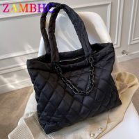 Large Capacity Womens Padded Top-handle Bags Fashion Chain Shoulder Bags for Women 2022 New Female Shopper Bag Luxury Handbags