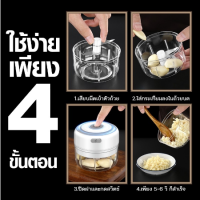 ส่งฟรี  เครื่องปั่นกระเทียม 250ml เครื่องบดกระเทียม ที่บดกระเทียมไฟฟ้า เครื่องบดไฟฟ้าอเนกประสงค์