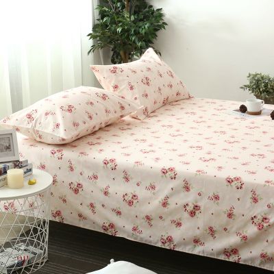 【CW】 Cilected 1Pc Floral Sheet Thickened Cotton Bed Twill Bedclothes Adult Room