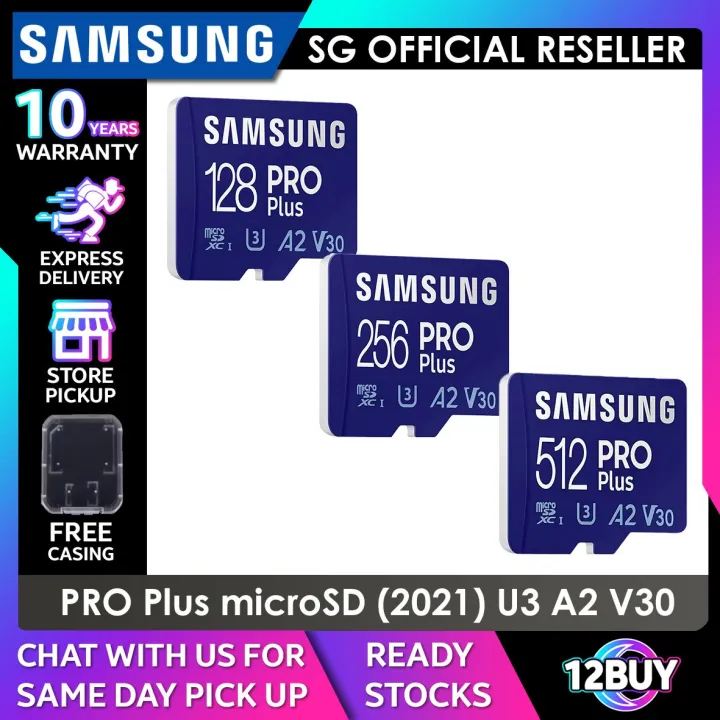 Samsung Pro Plus Memory Card 512GB 256GB 128GB U3 V30 A2 High Speed