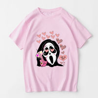 Scream VI Ghostface Happy Love Call Me Back เสื้อยืดผู้ชาย Aesthetic T เสื้อ100 ผ้าฝ้ายคุณภาพสูงเสื้อยืดฤดูใบไม้ผลิและฤดูร้อน