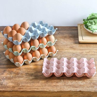 【CW】 24Grid Refrigerator Egg Storage Practical Eggs Holder Plastic Tray Stackable Shelf Organizer