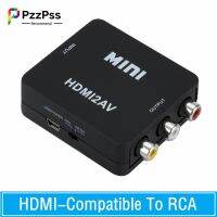 PzzPss HDMI-compatible To AV Video Composite Converter Box HDMI-Compatible to RCA AV/CVSB L/R Video HD 1080P Support NTSC PAL