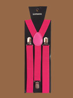 สายเอี๊ยม สีบานเย็น Hot Pink Suspenders