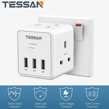 Cheap TESSAN Multi Outlets Wall Socket Extender with AC Outlets